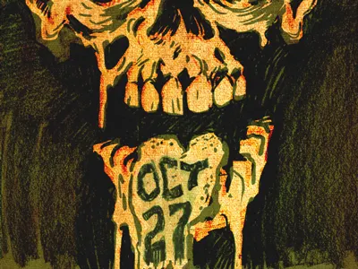 Halloween Invite Date drool horror