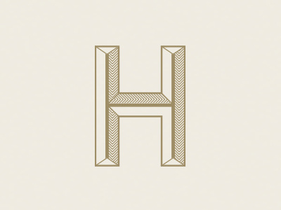 H+H custom hatching identity logo