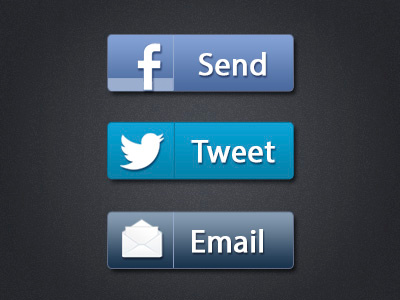 Social buttons buttons email facebook social twitter