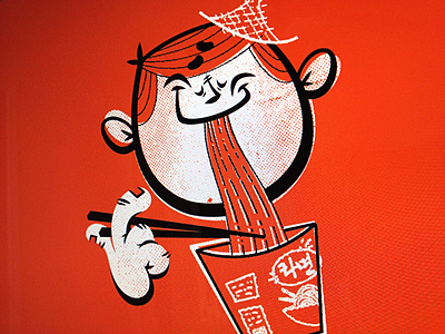 Yum Yum Ramen illustration noodles of oodles ramen sockmonkee vector