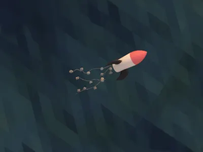 09/24/12 Daily 05 [Just married] c4d daily just low lowpoly married poly render rocket ship space