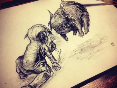 Sunless art illustration ink sketch sketchbook