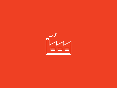 Factory Icon brand branding custom factory icon lines logo symbol work
