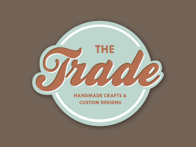 The Trade crafts design handmade logo vintage