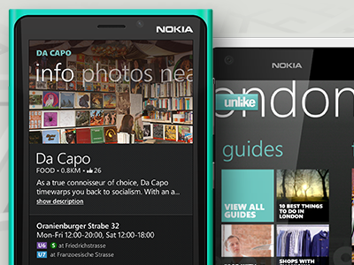 Unlike City Guides for Windows Phone app guides location lumia map metro microsoft nokia ui unlike windows phone wp7 wp8