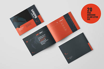 Horizontal Brochure annual report bifold brochure booklet branding brochure business corporate