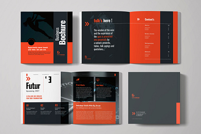 Square Brochure annual report bifold brochure booklet branding brochure business corporate design square