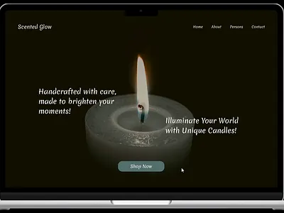 Candles Website branding candles figma selling ui ui design web design website