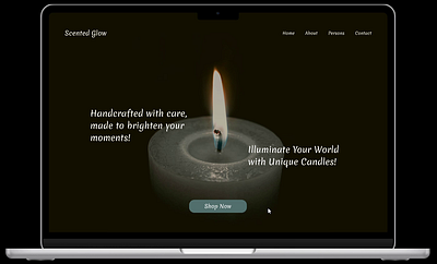 Candles Website branding candles figma selling ui ui design web design website