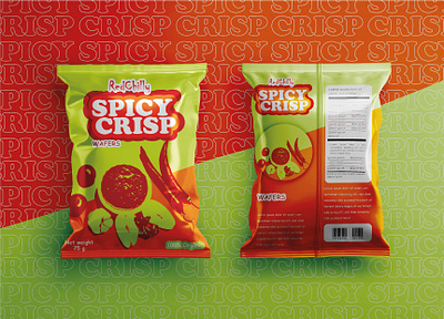 SPICY CRISP - Branding & Packaging branding chilli chips design food graphic design labels logo packaging packaging design product design snack spicy