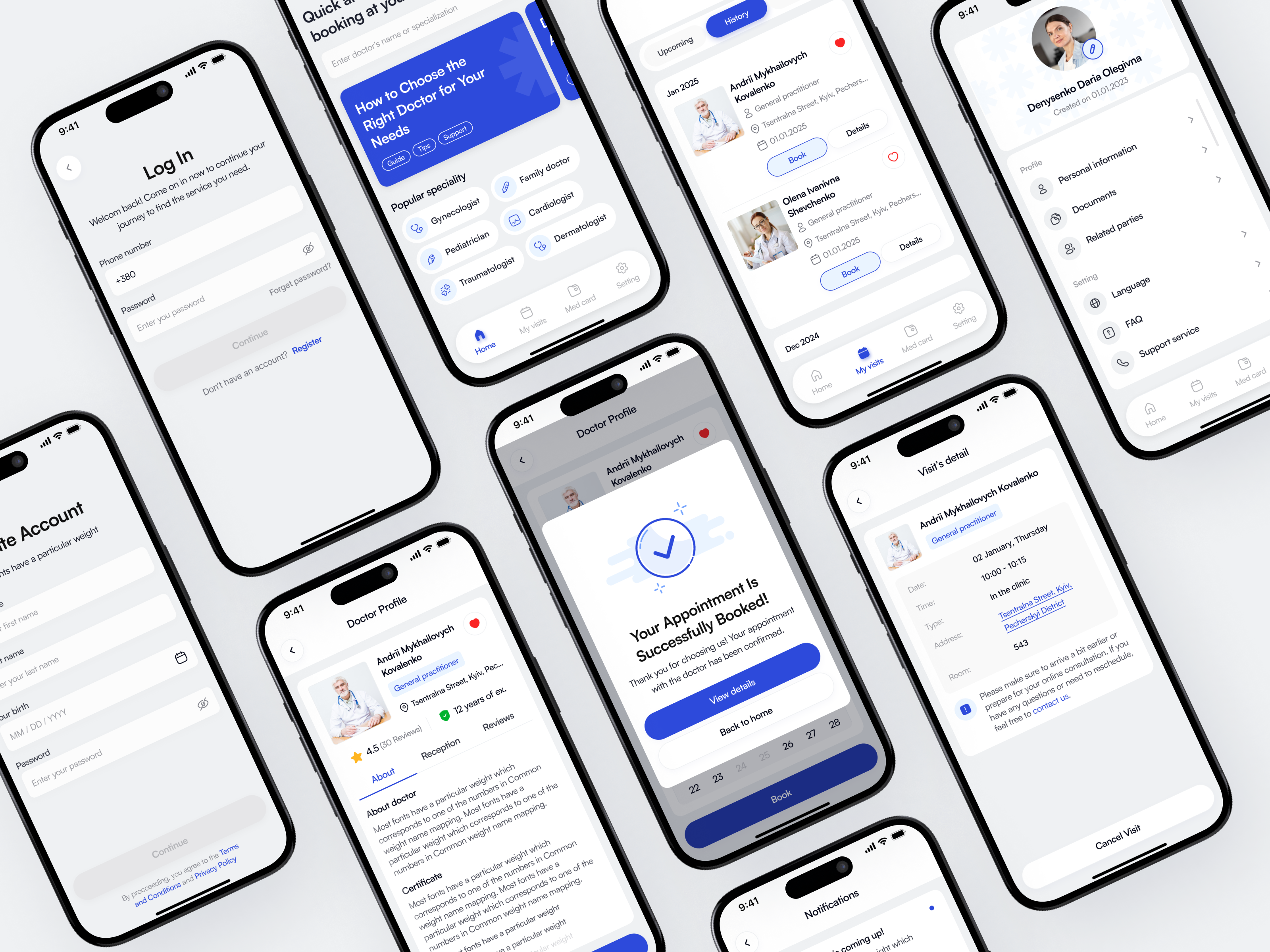 Medical App to find a doctor booking figma medecine medical mobile app mobile app ui ux