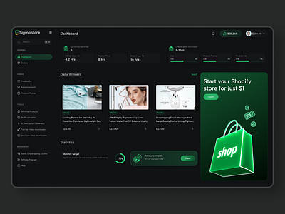 SigmaStore - Shipping Management System admin dashboard dark dashboard dashboard design data design ecommerce logistic website md rakib shekh product product design product mangement shipment management shipping shopping sigma studio simple statistics ui ux