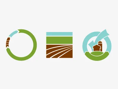 logo bits agriculture arrow barn blue branding brown check farm green identity logo silo