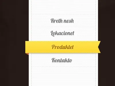 Ribbon Menu bakery bread food menu navigation pattern restorant ribbon thread white yellow