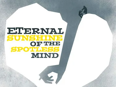 Eternal Sunshine Of The Spotless Mind couple hand heart ice mind movie poster sunshine texture typography