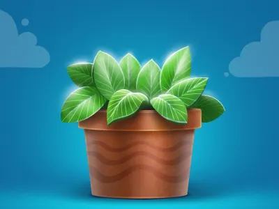 Plant icon ceramics plant pot