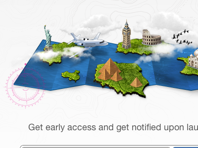 Hubskip sign up page form hubskip icons illustration map sign up travel