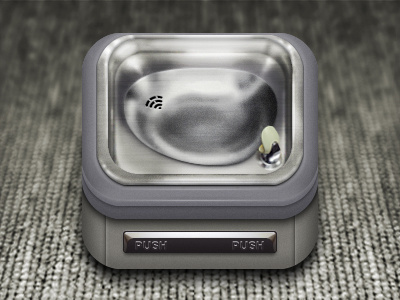 Drinking Fountain App Icon app details fountain icon icons ios ipad iphone metal realistic texture