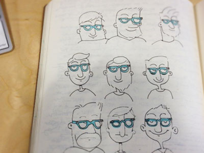 Character Design character design glasses hand drawn illustration ink pen