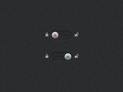 Locked/unlocked slider dark noise pattern shadow slider ui user
