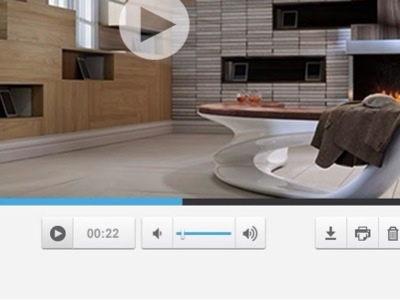 Video player play ui video player volume