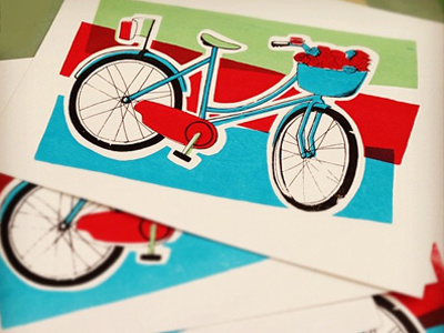 Bicycle Screen Print bicycle bike print screen print silk screen