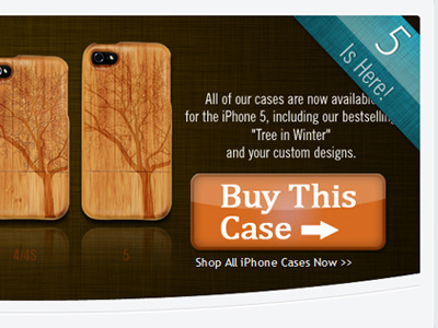 Bamboo Case Banner Update 5 ad button design ecommerce gui iphone ui ux web