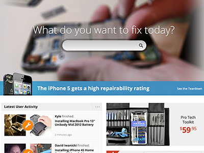 Homepage redesign