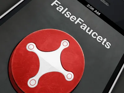 FalseFaucets Button big button detail false faucets gloss iconogrophy iphone knob metal press push red retina scratched spigot texture