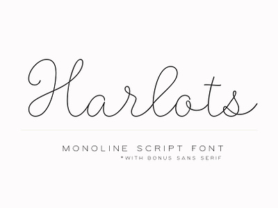 Harlots | Modern Script + Sans Font