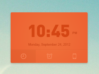 Clock Widget Rebound clock din minimal orange playoff rebound ui widget