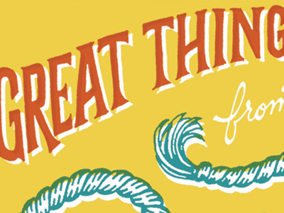 Great Things From Portland Detail 3 hand drawn illustration lettering