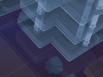 Holographic map Rendering for an Interactive Kiosk 3d c4d hologram holographic interface kiosk map render shopping touch