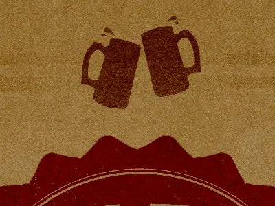 Cheers! brown cheers oktoberfest red stein texture