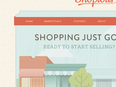 Shopping Site banner pastel store texture