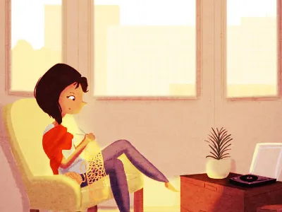 knit one, purl two illustration knitting windows