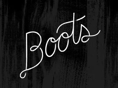 Boots variation WIP identity lettering script