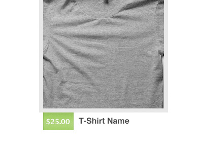 T-Shirt Store Tag e commerce item price shirt tag