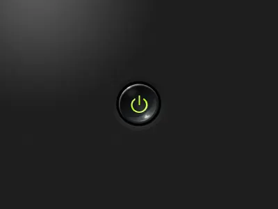 Power Button black button buttons dark glossy interface photoshop power power button shiny ui