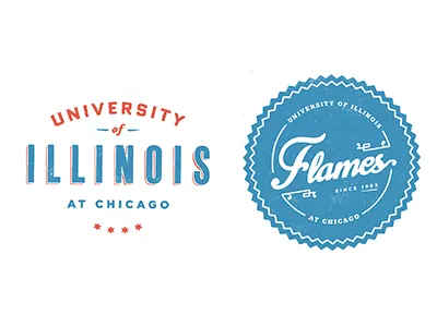 University of Illinois at Chicago chicago emblem t shirt design type