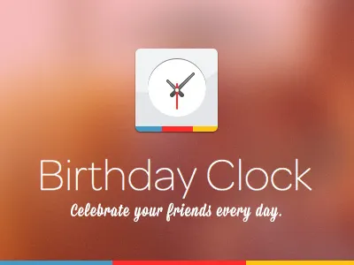 Birthday Clock Identity birthday clock colourful identity