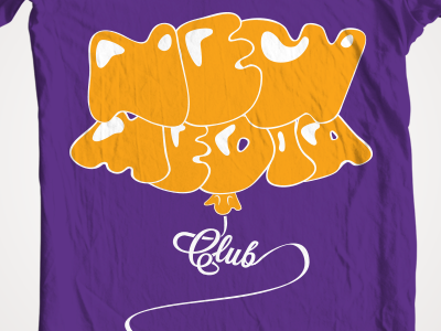 New Media Club Balloons balloons club media new odopod orange purple script