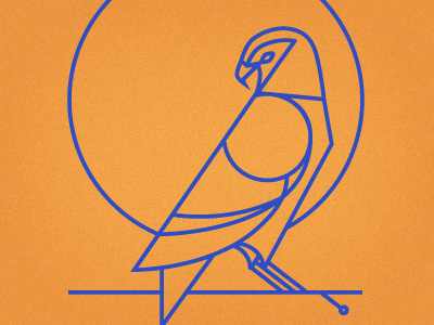 Hawktoo bird falcon hawk line art tattoo vector