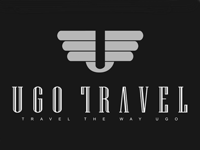 UgoTravel black logo old old school pan am retro school simple travel