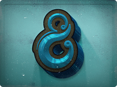 & 3d adam trageser ampersand illustration letter lighting shadow slater texture two left two left type vector