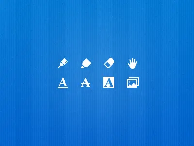 Icons for Remarks App annotation application eraser hand highlight icon pencil permanent photo picture pixelart readdle remarks shape