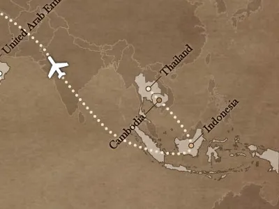 Travel the World for $15,000 budget cheap flight infographic international map travel vacation