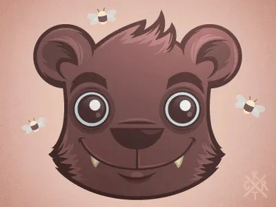 Honey Bear artcore bear bees character honey illustration sweet
