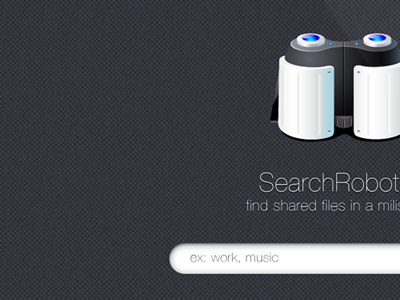 SearchRobot apps binocular engine robot search web design
