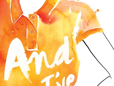 Orange Shirt arm bright buttons color hand painted type orange shirt typography watercolor